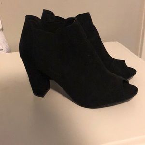 Peep toe booties